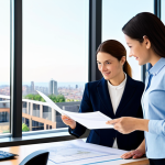 **

"A professional female architect, fully clothed in a modest business casual outfit, presenting a building design to a client in a bright, modern office. The office features large windows overlooking a cityscape. Safe for work, appropriate content, perfect anatomy, correct proportions, natural pose, well-formed hands, proper finger count, professional setting, family-friendly."

**
